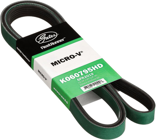 Gates K060795HD - Correa de microV | Sustituye a 6K795 1340649 1854728 4552648 4752861 4854258 4899555 6340638 6PK2018 9118620 9128951 9129851 JK6-802 04854258.