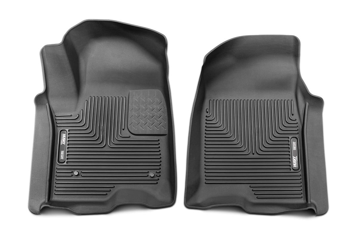 Husky Liners X-Act Contour - Alfombrillas para Piso | Se Adapta a Chevrolet Silverado y GMC Sierra 1500 2019-2025 Silverado & Sierra 2500/3500 Double & Crew Cab 2019-2025 | Fila Delantera, 2 Piezas