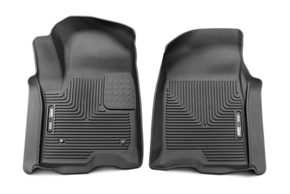 Husky Liners X-Act Contour - Alfombrillas para Piso | Se Adapta a Chevrolet Silverado y GMC Sierra 1500 2019-2025 Silverado & Sierra 2500/3500 Double & Crew Cab 2019-2025 | Fila Delantera, 2 Piezas