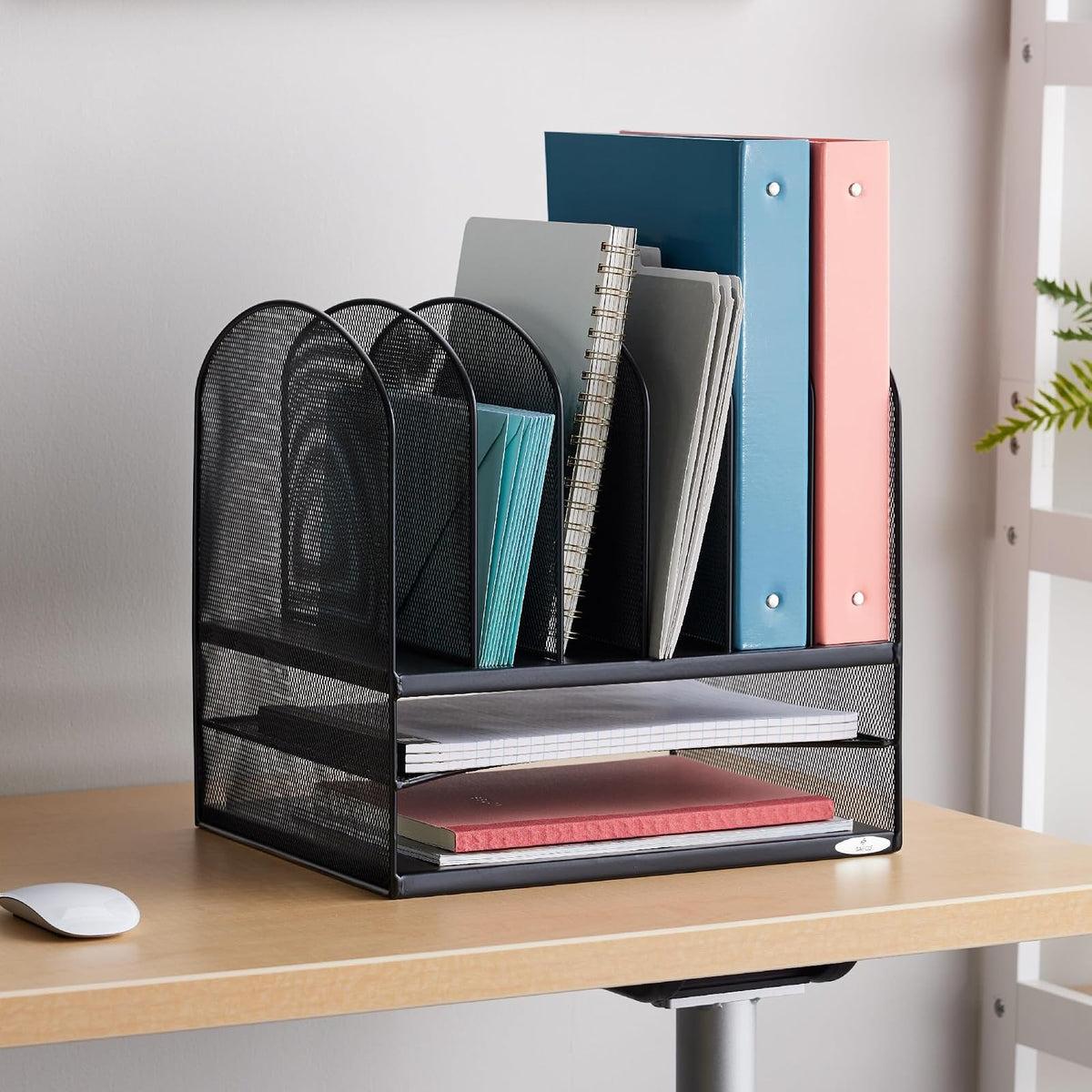 Safco 3255BL Onyx Mesh Desk Organizer, Black