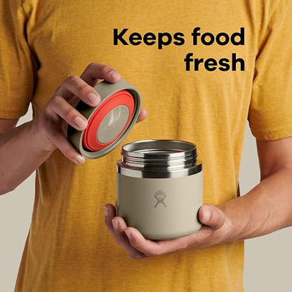 Hydro Flask - Frasco de acero inoxidable aislado, contenedor de viaje para comida caliente y sopa, 20 onzas, color azul