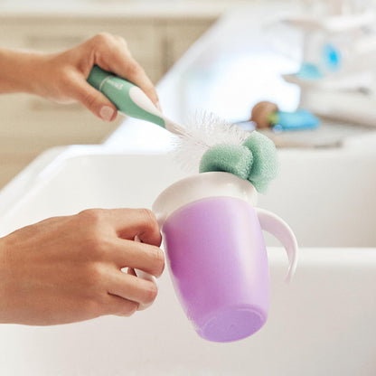 Munchkin® Sponge™ - Cepillo para Polvo para Botellas, Paquete de 2, Color Verde
