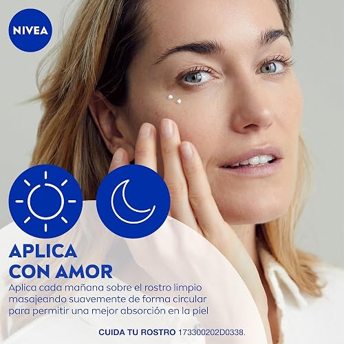 NIVEA Crema Reafirmante para el Contorno de Ojos Q10 (15 ml) - Tratamiento Antiarrugas, Estimula la Generación de Colágeno y Reduce las Líneas de Expresión - Ideal para Todo Tipo de Piel