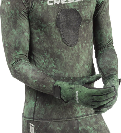 Cressi Guantes de Pesca submarina con patrón de Camuflaje Hechos de Neopreno elástico, consigue el Equipo Hunter