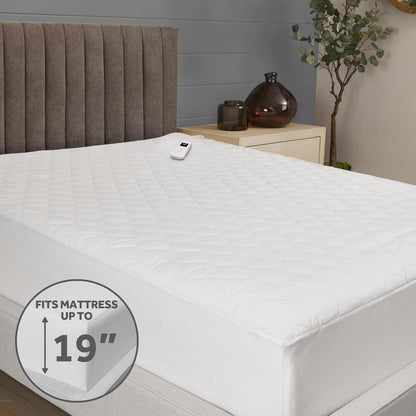 Sunbeam Heated Mattress Pad | Waterproof, 10 Heat Settings, Full