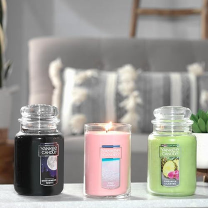 Yankee Candle - Vela aromática en Vaso (2 mechas, tamaño grande), Candelas, Negro, Large Jar, 1