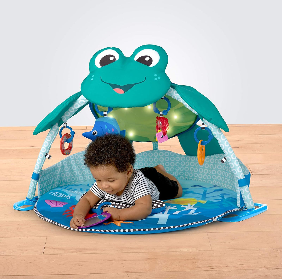 Baby Einstein Neptune Under The Sea Lights & Sounds - Alfombra de actividades para gimnasio y juegos, para niños recién nacidos