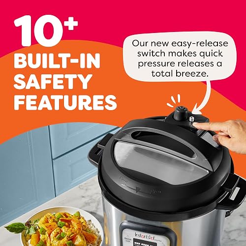 Instant Pot Duo Plus Olla de Presión Multi Uso 9-in-1, Acero Inoxidable | multicocina, 6 cuartos de galón, cocción lenta, arroz, vapor, salteado, yogur, esterilizador, mantener caliente