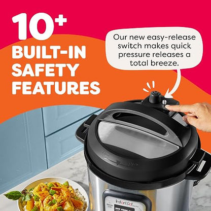 Instant Pot Duo Plus Olla de Presión Multi Uso 9-in-1, Acero Inoxidable | multicocina, 6 cuartos de galón, cocción lenta, arroz, vapor, salteado, yogur, esterilizador, mantener caliente