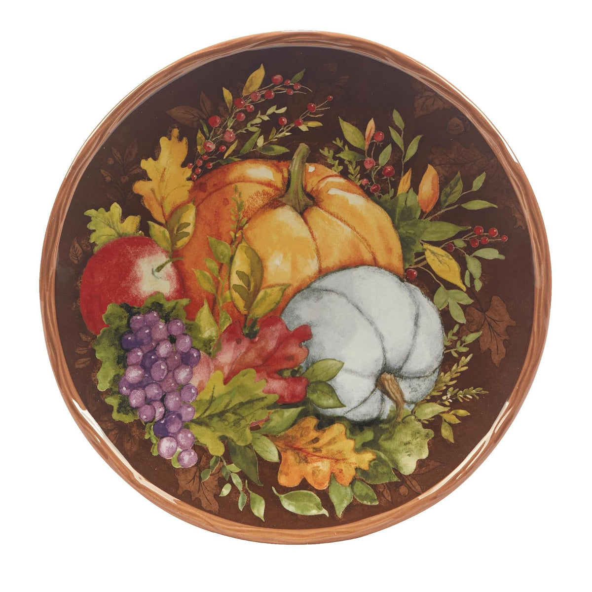 Certified International Harvest Blessings - Plato de ensalada/postre de 8.5 pulgadas, juego de 4, multicolor