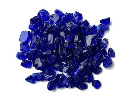 Hiland Cristal de Fuego Reflectante para Chimenea - Azul océano - vidrio de fuego