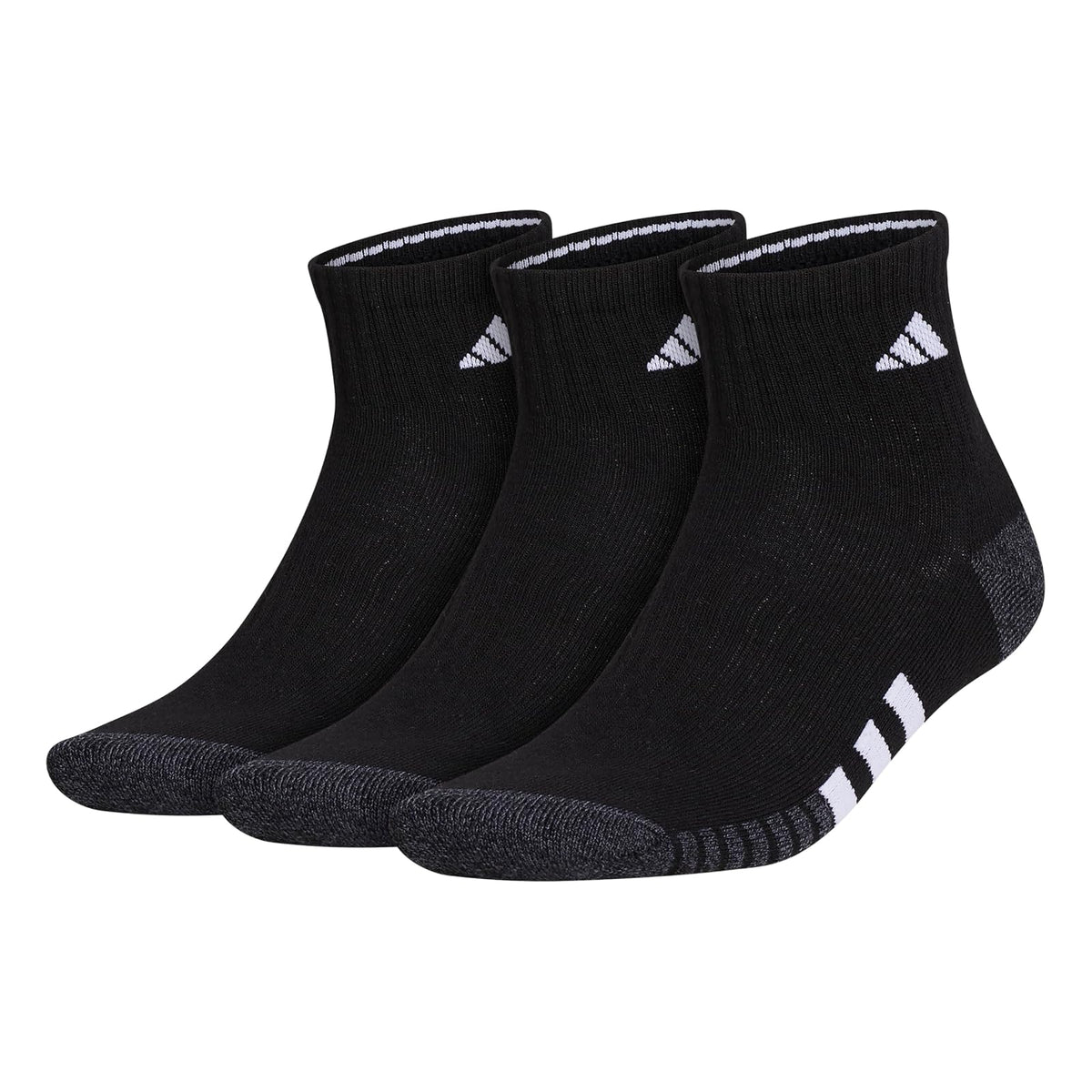 Adidas Calcetines acolchados de un cuarto, para hombre, paquete de 3 pares