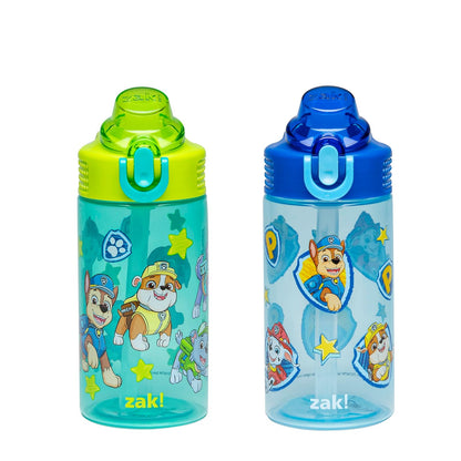 Zak Designs Disney Frozen Set de 2 Botellas de Agua Infantiles - Patrulla Canina (Chase & Friends)