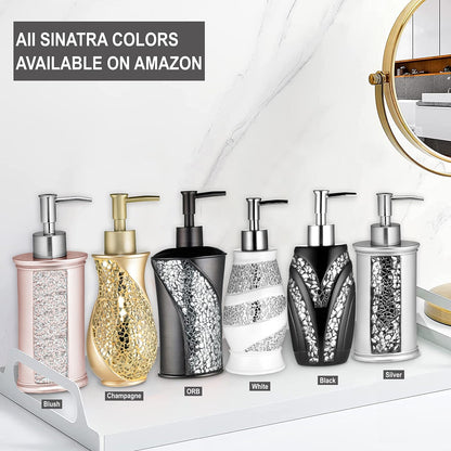 Popular Bath Soap Dispenser/Lotion Pump, Sinatra Collection, Silver