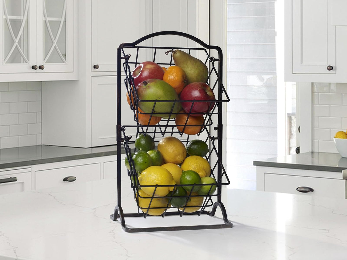 Gourmet Basics – por Mikasa 5217596 Organización cesta, color negro