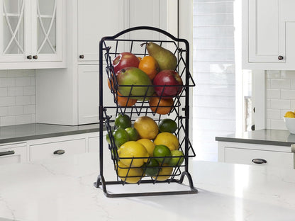 Gourmet Basics – por Mikasa 5217596 Organización cesta, color negro