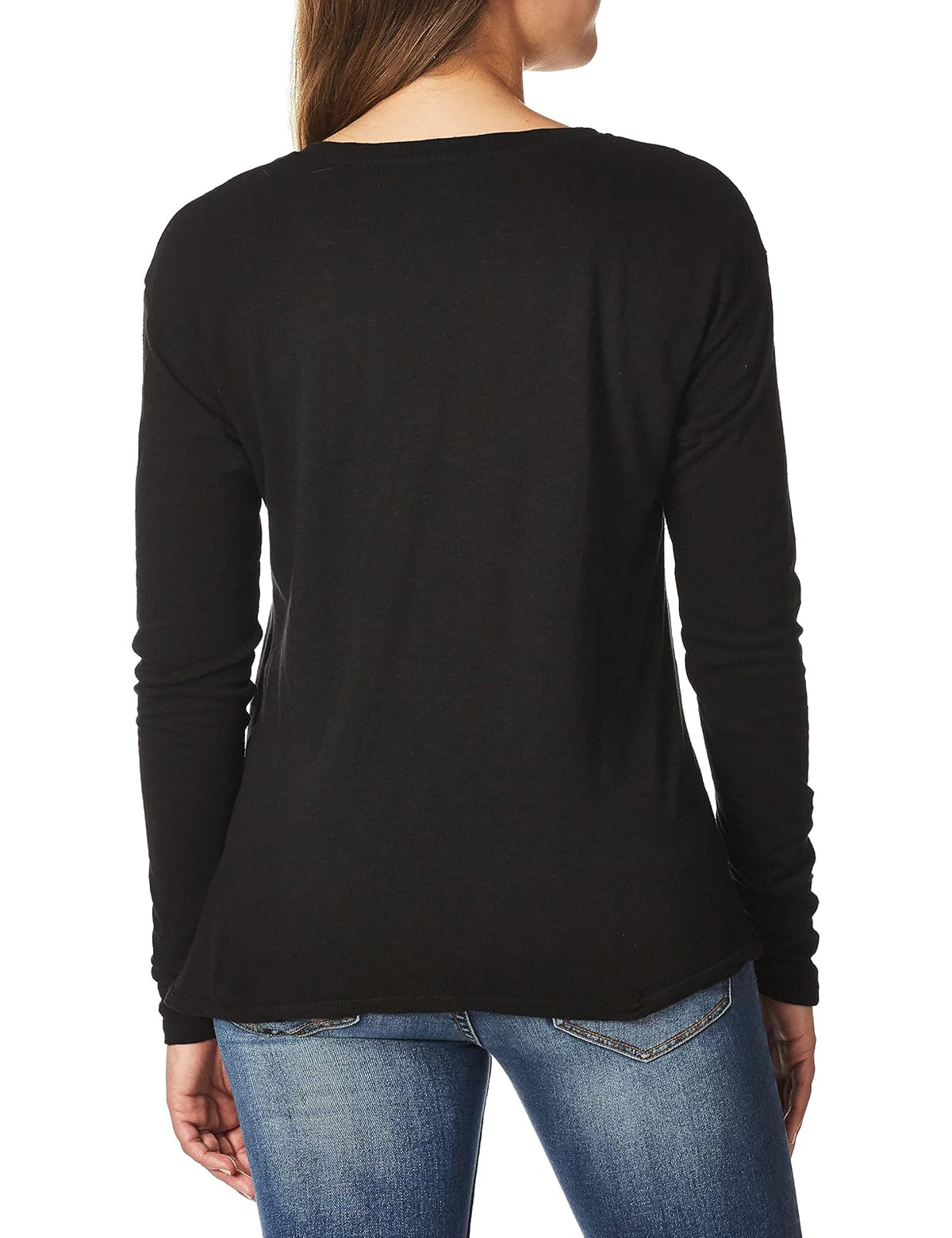 Three Dots Eco Knit - Playera de Manga Corta con Cuello en V Camisa para Mujer