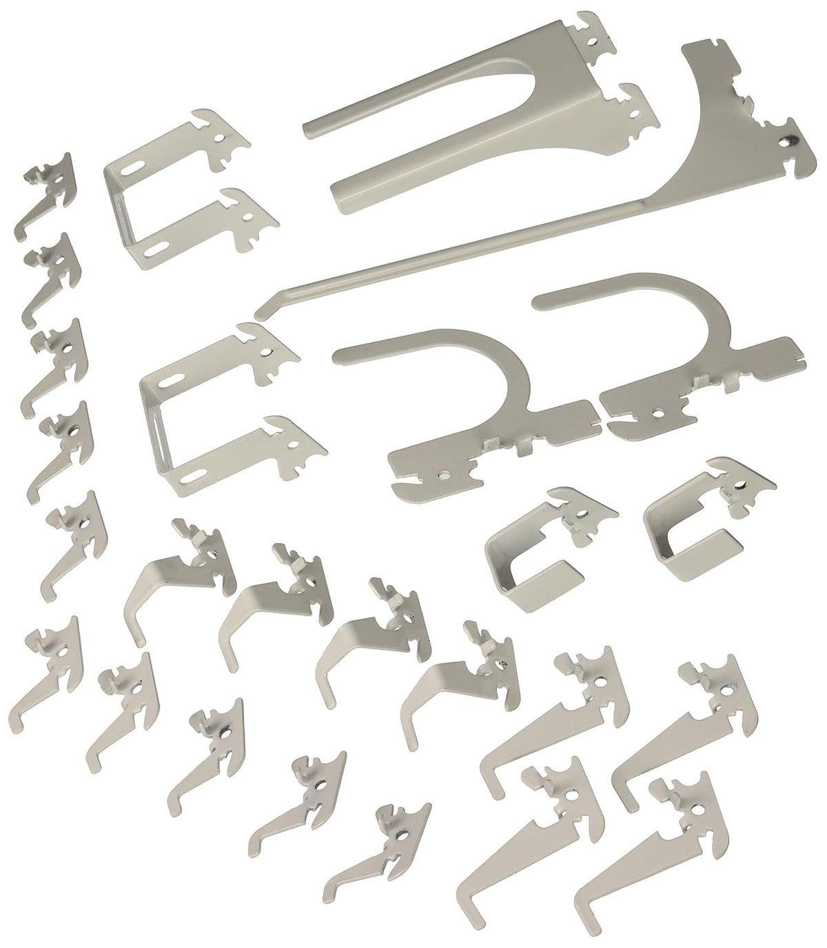 Wall Control KT-200-DLX B Set de ganchos ranurados de lujo para paneles de almacenamiento Blanco