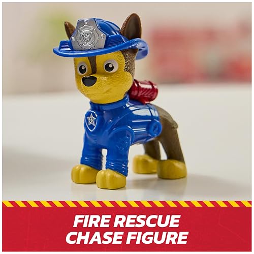 Paw Patrol Rescate de Chase - Camión de Bomberos con Figura, Lanzador de proyectiles y vehículo de Juguete, Edades a Partir de 3 años