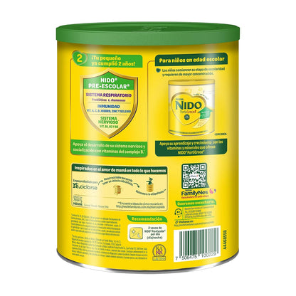 Alimento Para Niños de Corta Edad Nido Pre Escolar 2+ Lata 1.5kg
