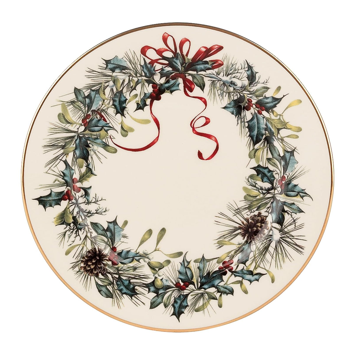Lenox Winter Greetings Piezas de Vajilla Navideña de Porcelana - Plato de mantequilla