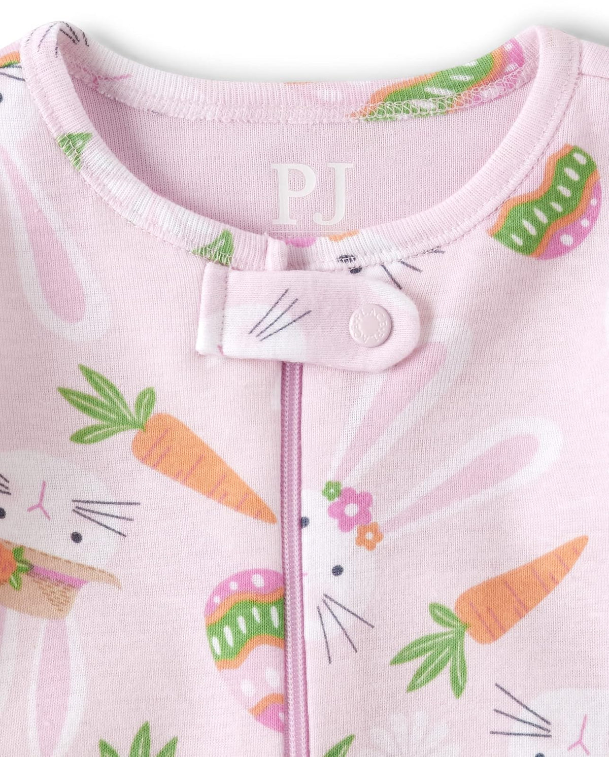 The Children's Place Pijama de una Pieza de Manga Larga 100% algodón con Cierre Frontal Mamelucos para bebés y niños pequeños para Bebé-Niñas