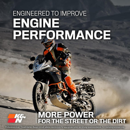 K&N Filtro de Aire del Motor Alto Rendimiento Premium Powersport Compatible con Suzuki Kawasaki DRZ400S KLX400R SU-4000 2000-2019