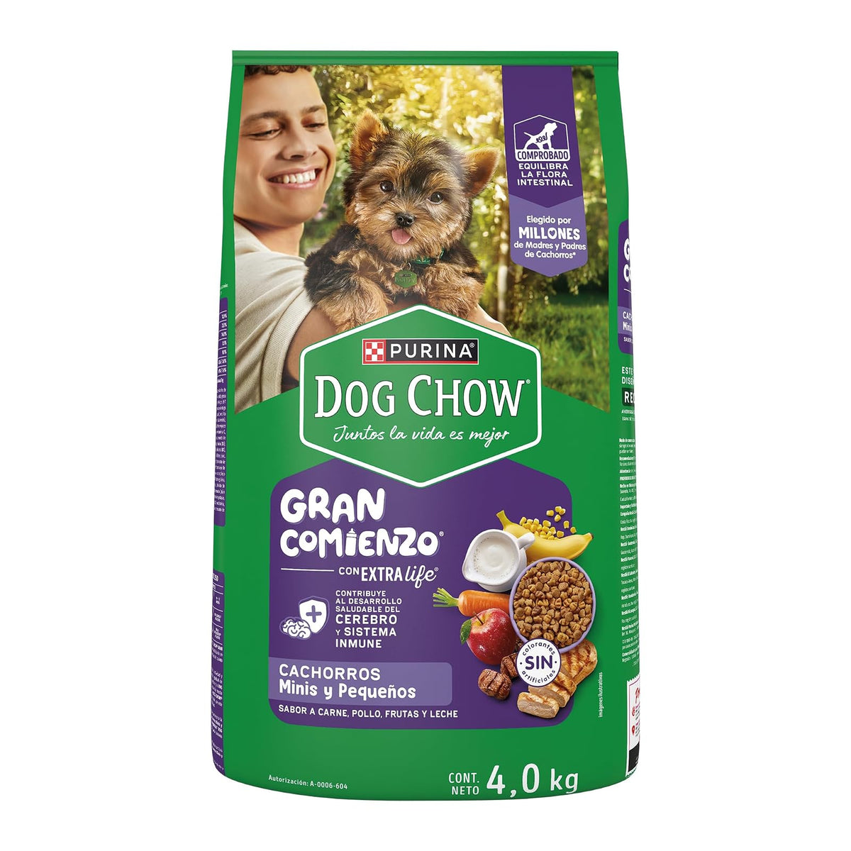 Dog Chow Purina Comida para Perro Cachorro Minis y Pequeños con Extralife 4 Kg