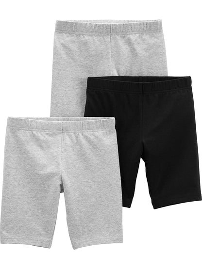 Simple Joys by Carter's Pack de 3 Pantalones Cortos de Bicicleta para niñas Pantalones Cortos para Niñas
