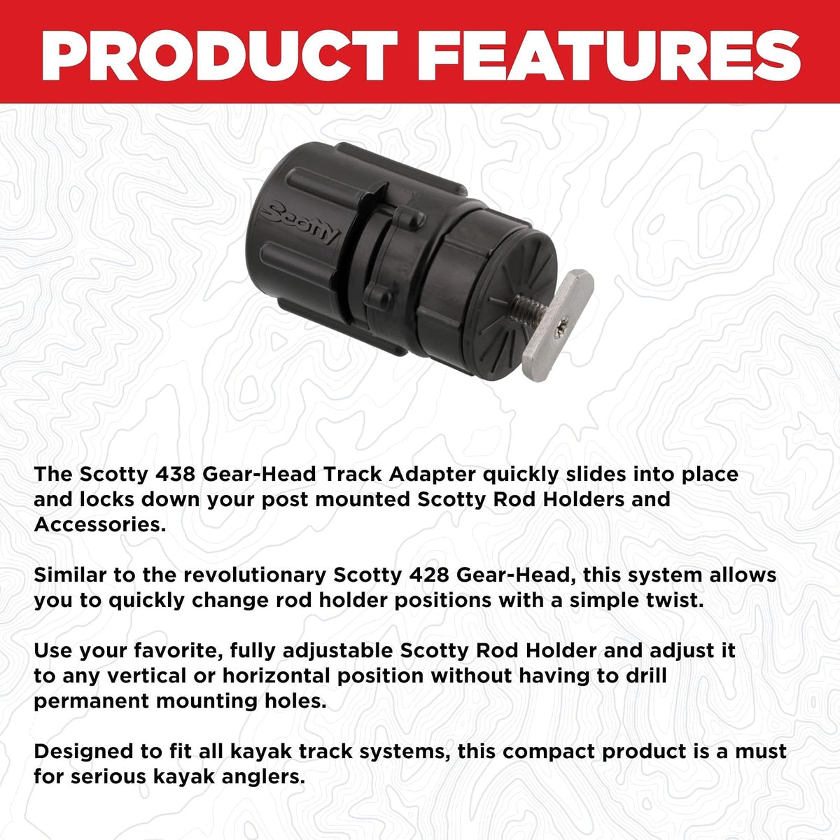 Scotty Gear Head Track Adapter