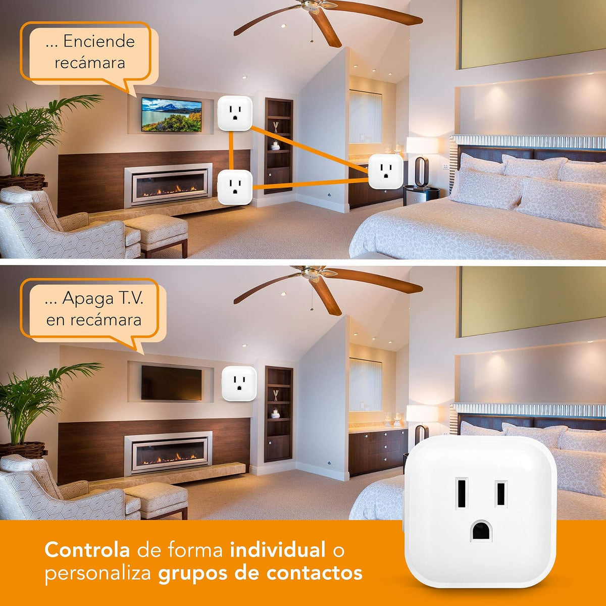 Lloyd's Set de 2 Contactos Inteligentes WiFi Smart Plugs Compatibles con Alexa, No Requieren Hub