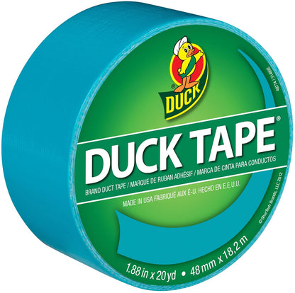 Duck Tape Cinta Adhesiva de Color, Rollo de 1.88 Pulgadas x 20 Yardas - Agua - 1 rollo, 20 yardas