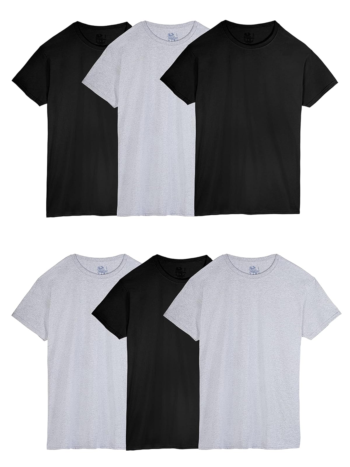 Fruit of the Loom Camiseta Cuello Redondo para Hombre, Paquete de 5 - CH - Negro