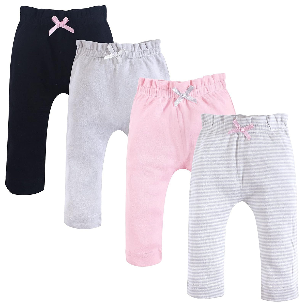 Touched by Nature Pantalones de algodón orgánico para bebé - 6-9 Meses - Gris Rosa