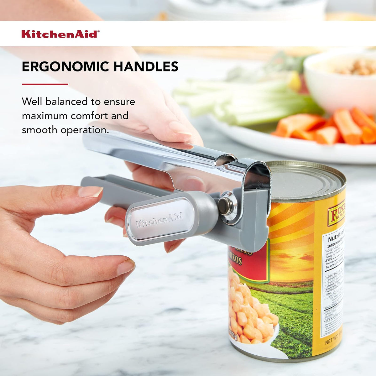 KitchenAid - Abrelatas multifunción sin ensuciar, talla única, color gris