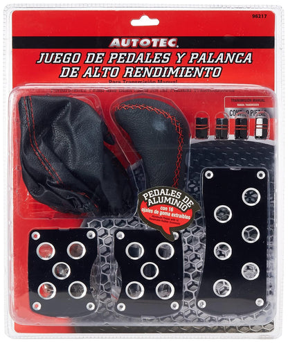 Autotec ZZ-0278593 Kit Pedales y Palanca (9pz) para Chevrolet Beat 2017-2019, Plata