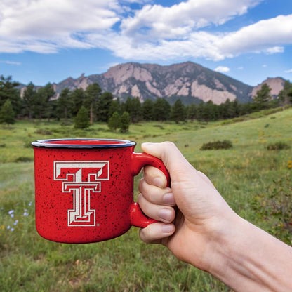Rico Industries NCAA Texas Tech Red Raiders Speckle Taza de fogata grabada con láser de 12 onzas