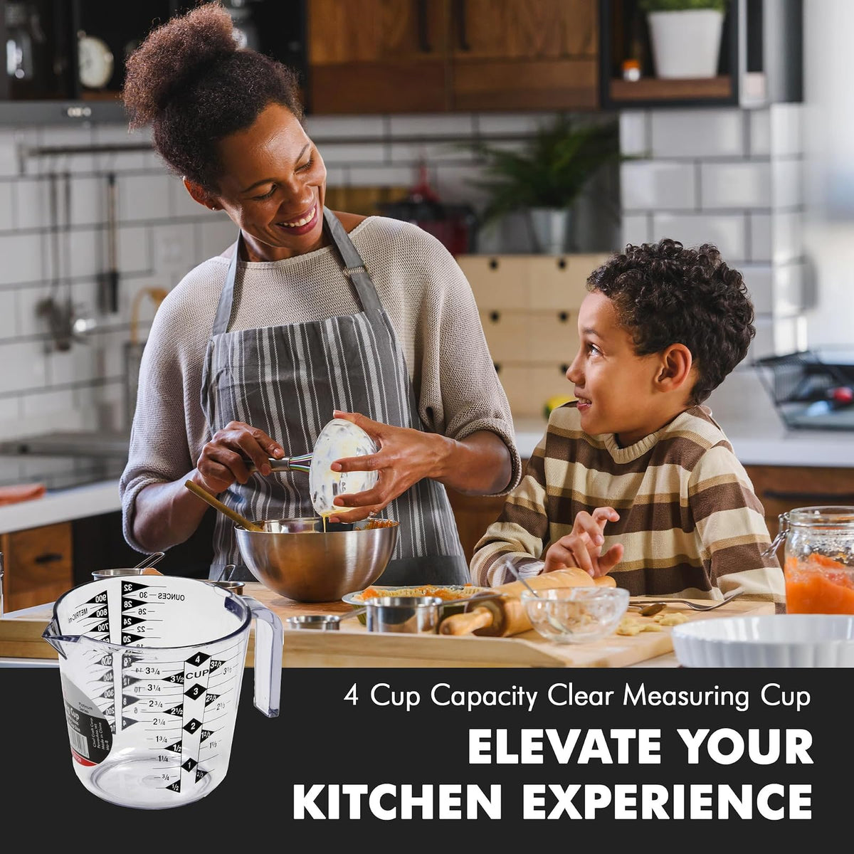 Chef Craft 4-Cup Measuring Cup, Clear