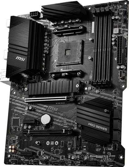 MSI B550-A Pro V1 ProSeries Motherboard (AMD Ryzen 5000, AM4, DDR4, PCIe 4.0, SATA 6Gb/s, M.2, USB 3.2 Gen 2, HDMI/DP, ATX)