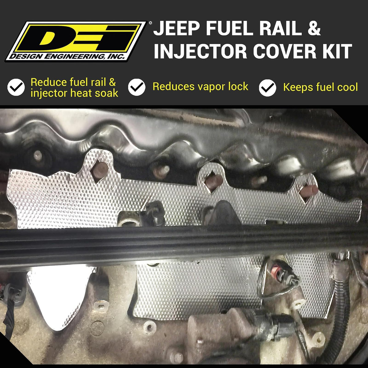 Design Engineering Kit de Cubierta de Inyector para Jeep 4.0L 1997-2004, Plateado 10378