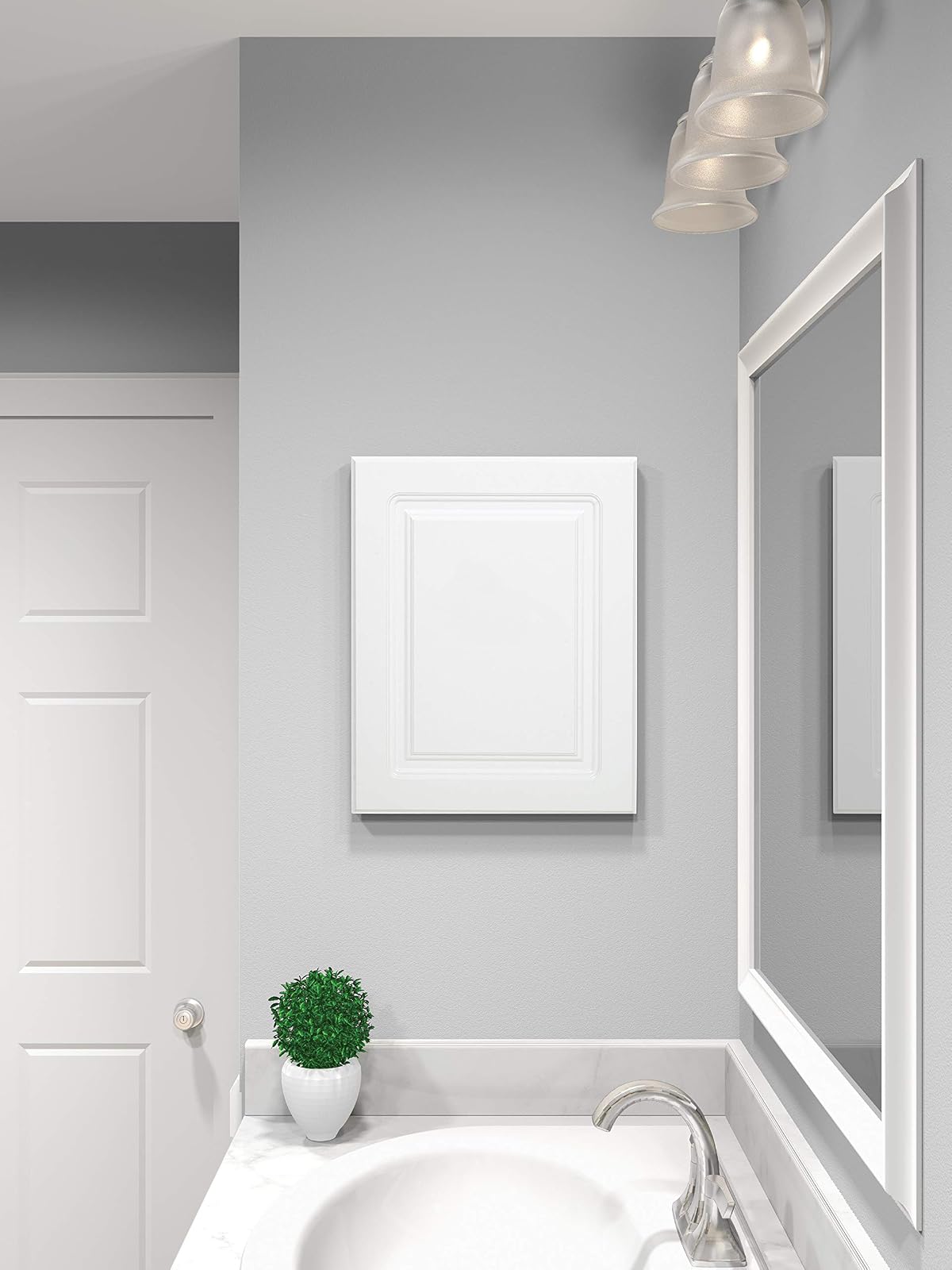American Pride clóset de Medicina para Puerta de Panel Elevado, 16 x 20 Pulgadas, Cuerpo de Acero, Blanco