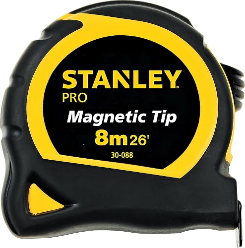 STANLEY Cinta Métrica Pro Magnética 8m/26", Bloqueo Automático, 30-088