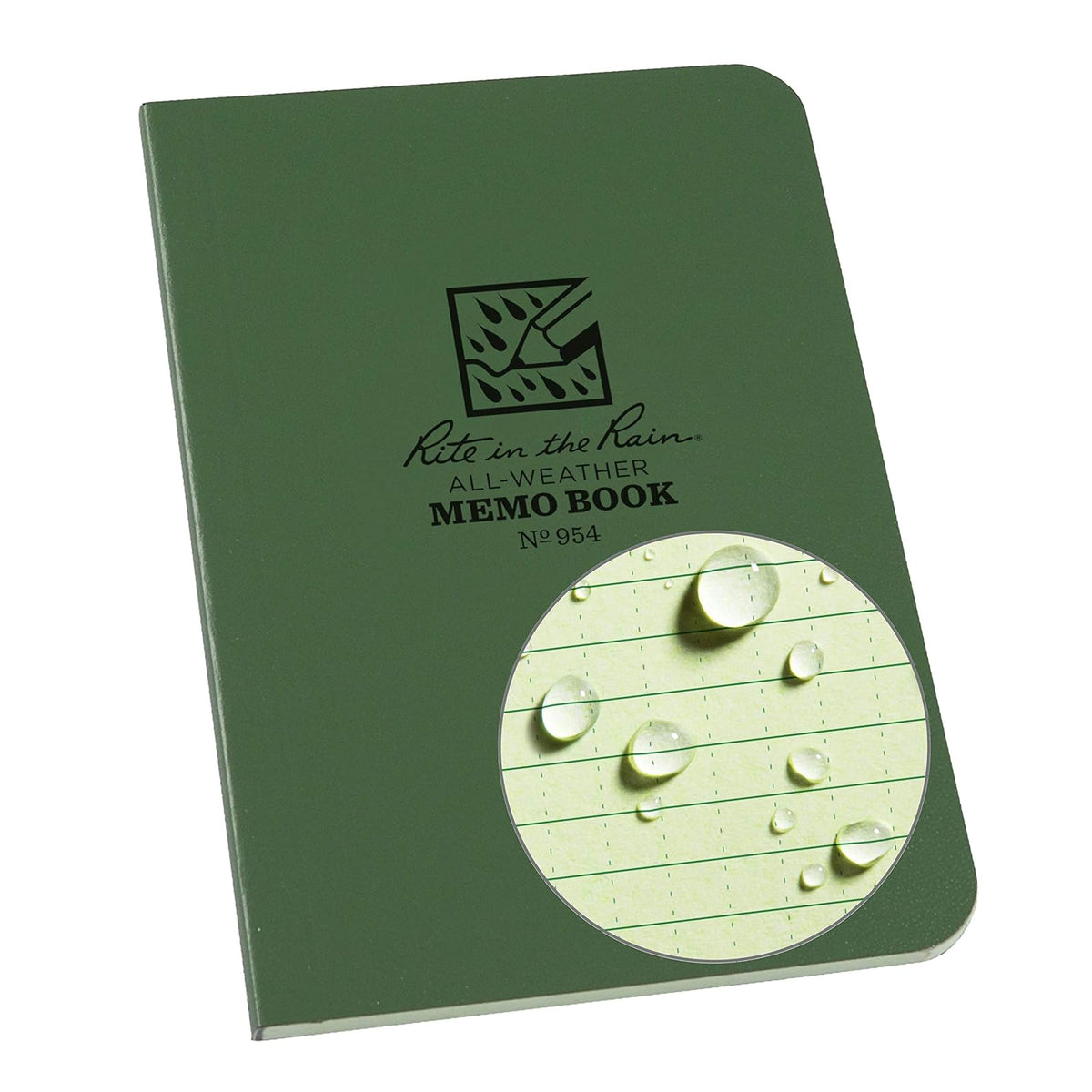 Rite in the Rain Cuaderno de Bolsillo Resistente a la Intemperie 3.5 x 5 pulg - Verde
