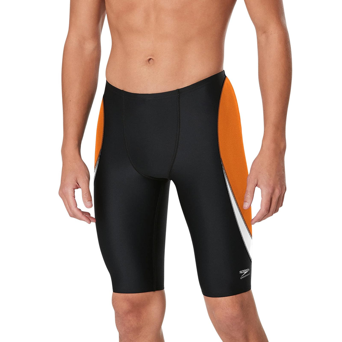 Speedo Endurance+ Launch Jammer Calzoncillo de Natación para Hombre - Edge Black - Orange - 30