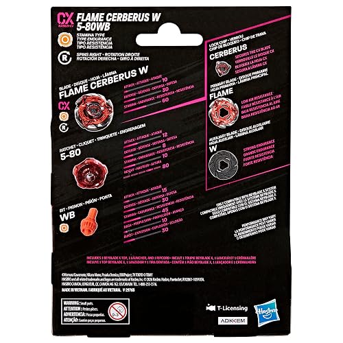 Beyblade X Trompo Kit Inicial Flame Cerberus W 5-80WB CX