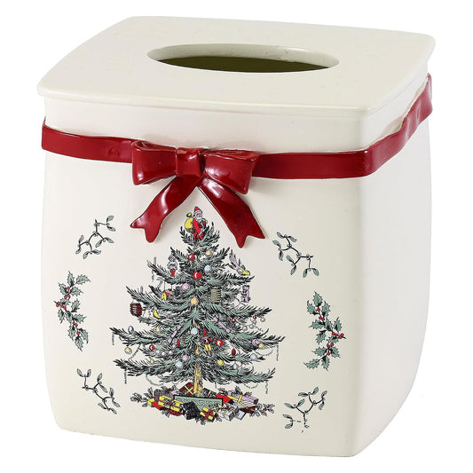 Avanti Linens Spode - Cubierta de Caja de pañuelos, Accesorios de encimera, decoración del hogar de día Festivo (colección de árbol de Navidad)