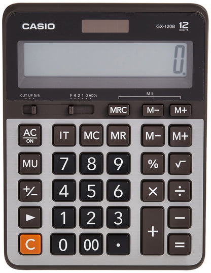Casio GX-120B-W-DC Calculadora de Escritorio, Color Gris
