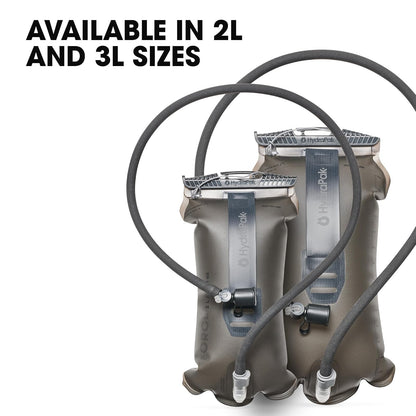 HydraPak Force (depósito de hidratación de 2 L o 3 L) – Vejiga de agua ultra duradera para paquete de hidratación, tubo aislado y cubierta antipolvo, válvula de mordida autosellante, a prueba de fugas, totalmente reversible, apto para lavaplatos