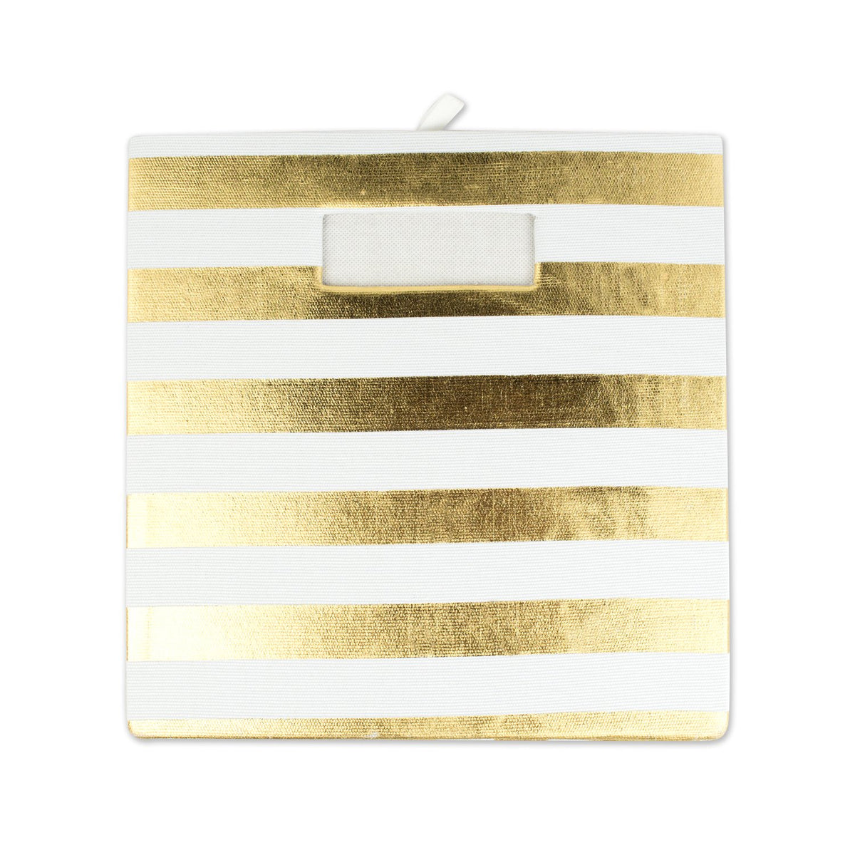 DII Colección de Almacenamiento de Cubos de poliéster Plegable de Lado Duro, 11 x 11 x 11 Pulgadas, Dorado