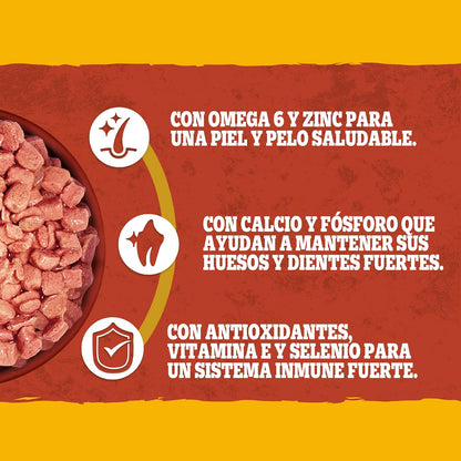 Pedigree - Sobres para Perro, Raza Pequeña, Sabor Pollo, con Ingredientes Naturales, Proteínas y Fibra, 24 Sobres, 100g c/u